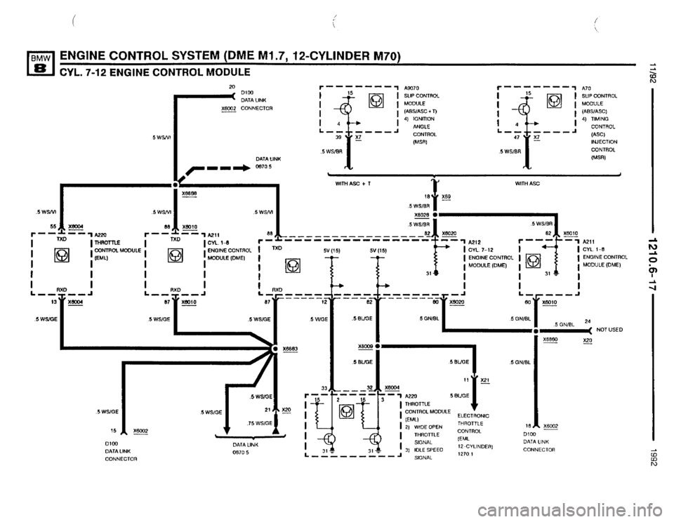 BMW 850i 1992 E31 Electrical Troubleshooting Manual 