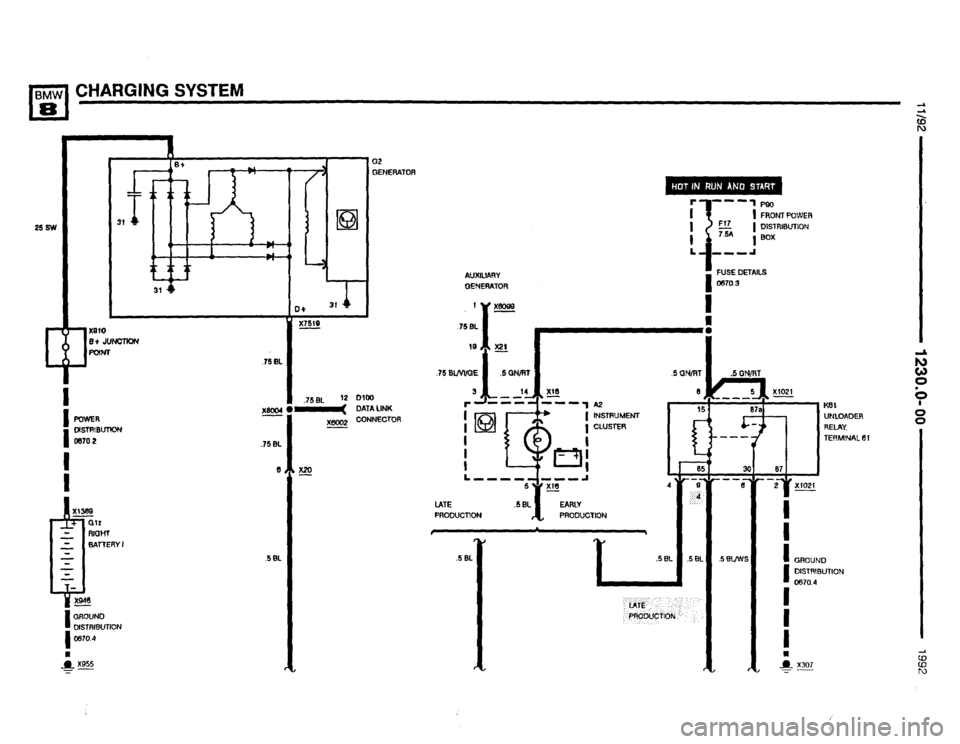 BMW 850i 1992 E31 Electrical Troubleshooting Manual 