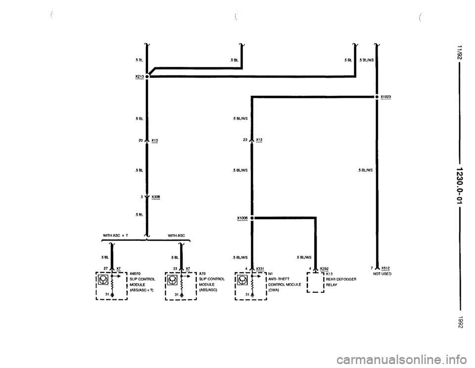 BMW 850i 1992 E31 Electrical Troubleshooting Manual 