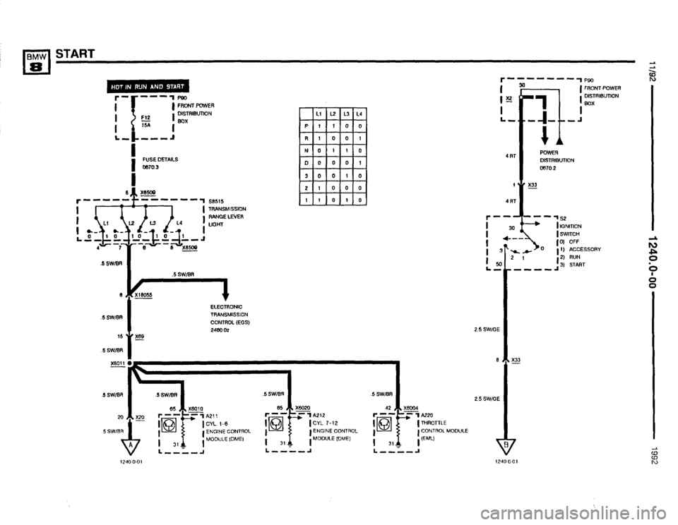 BMW 850i 1992 E31 Electrical Troubleshooting Manual 