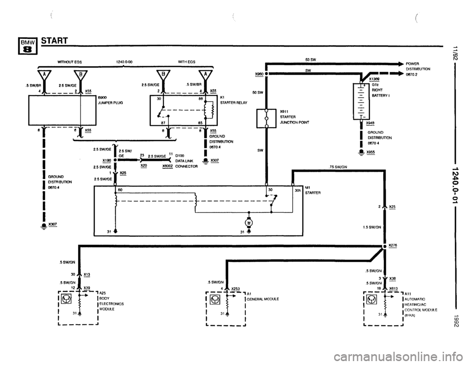BMW 850i 1992 E31 Electrical Troubleshooting Manual 