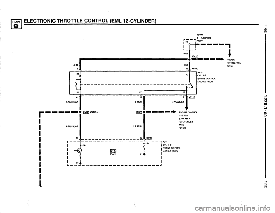 BMW 850i 1992 E31 Electrical Troubleshooting Manual 