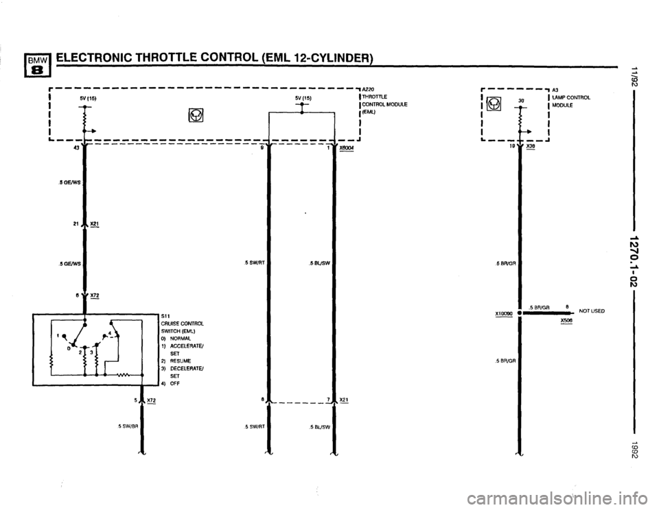BMW 850i 1992 E31 Electrical Troubleshooting Manual 
