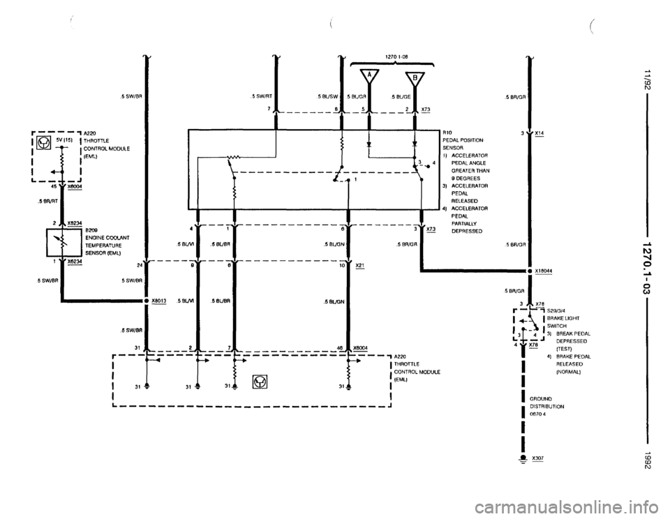 BMW 850i 1992 E31 Electrical Troubleshooting Manual 