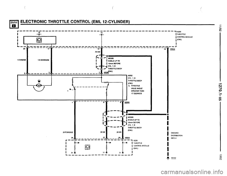 BMW 850i 1992 E31 Electrical Troubleshooting Manual 