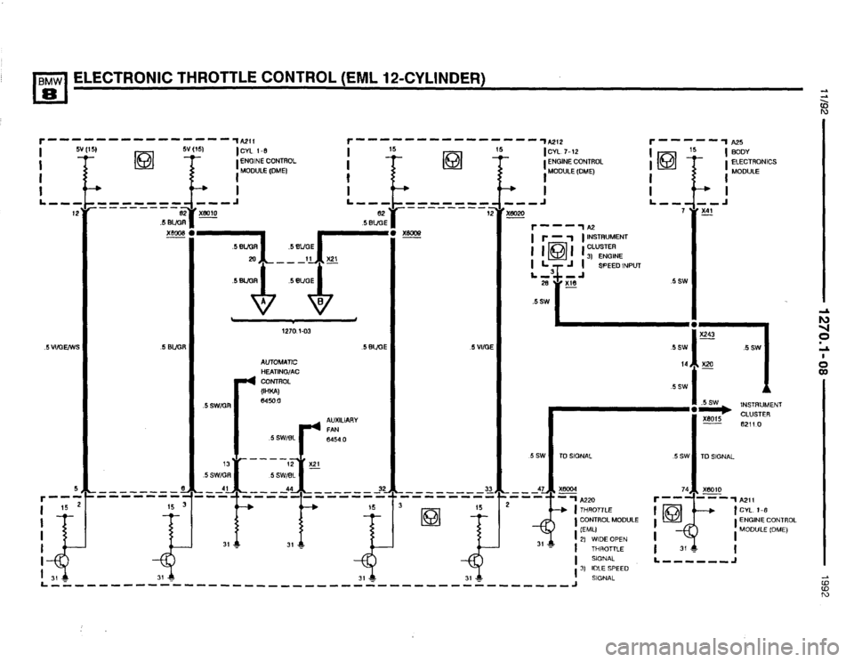 BMW 850i 1992 E31 Electrical Troubleshooting Manual 