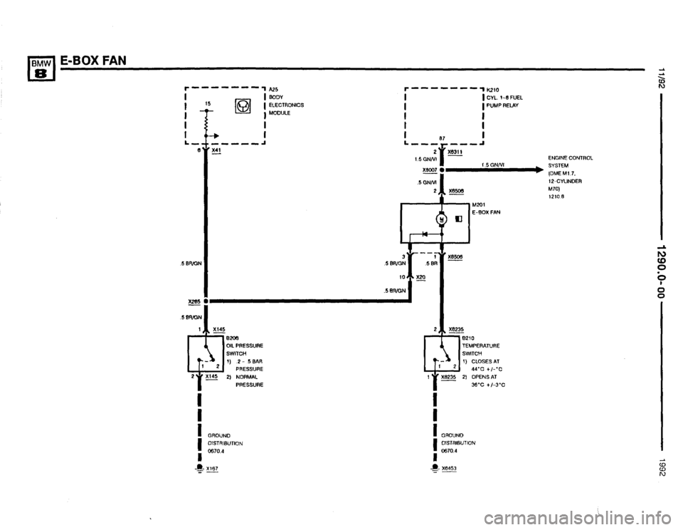BMW 850i 1992 E31 Electrical Troubleshooting Manual 