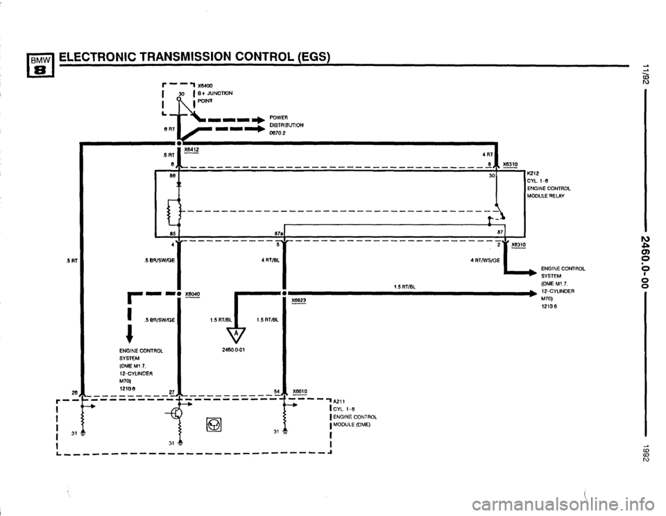 BMW 850i 1992 E31 Electrical Troubleshooting Manual 