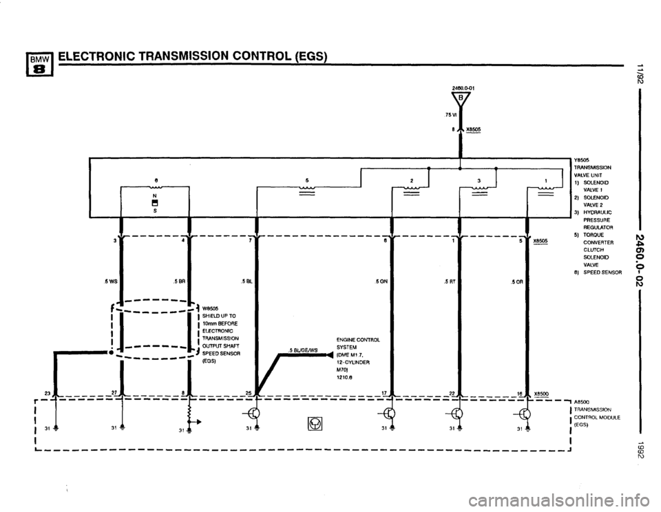 BMW 850i 1992 E31 Electrical Troubleshooting Manual 