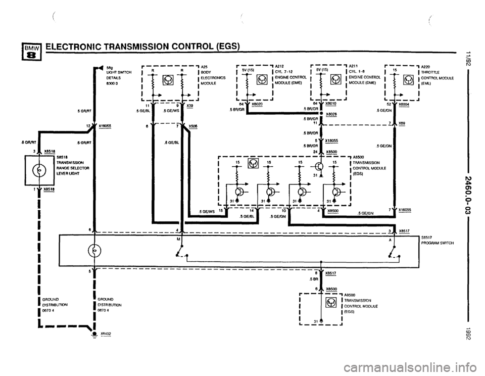 BMW 850i 1992 E31 Electrical Troubleshooting Manual 