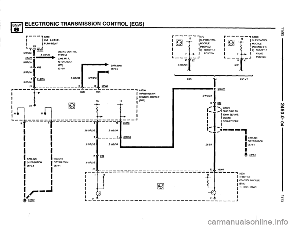 BMW 850i 1992 E31 Electrical Troubleshooting Manual 