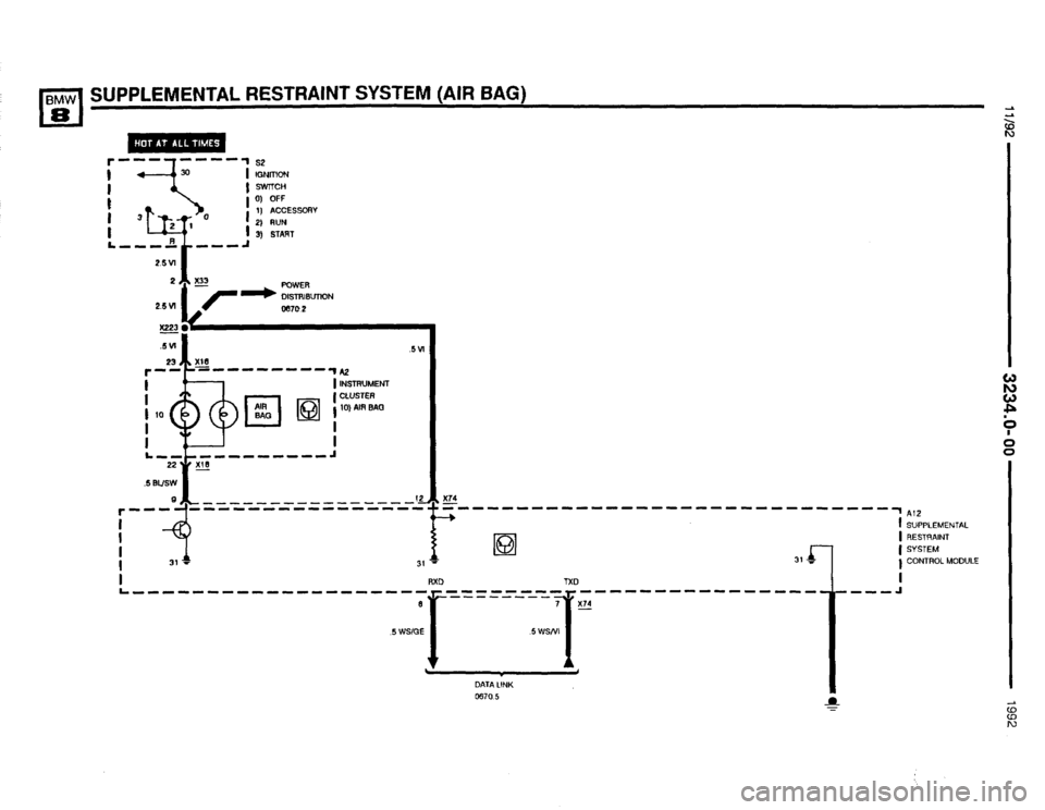 BMW 850i 1992 E31 Electrical Troubleshooting Manual 