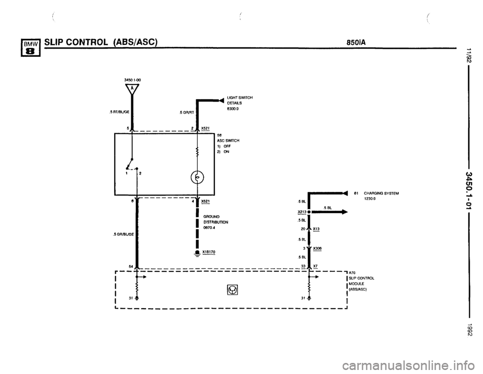 BMW 850i 1992 E31 Electrical Troubleshooting Manual 