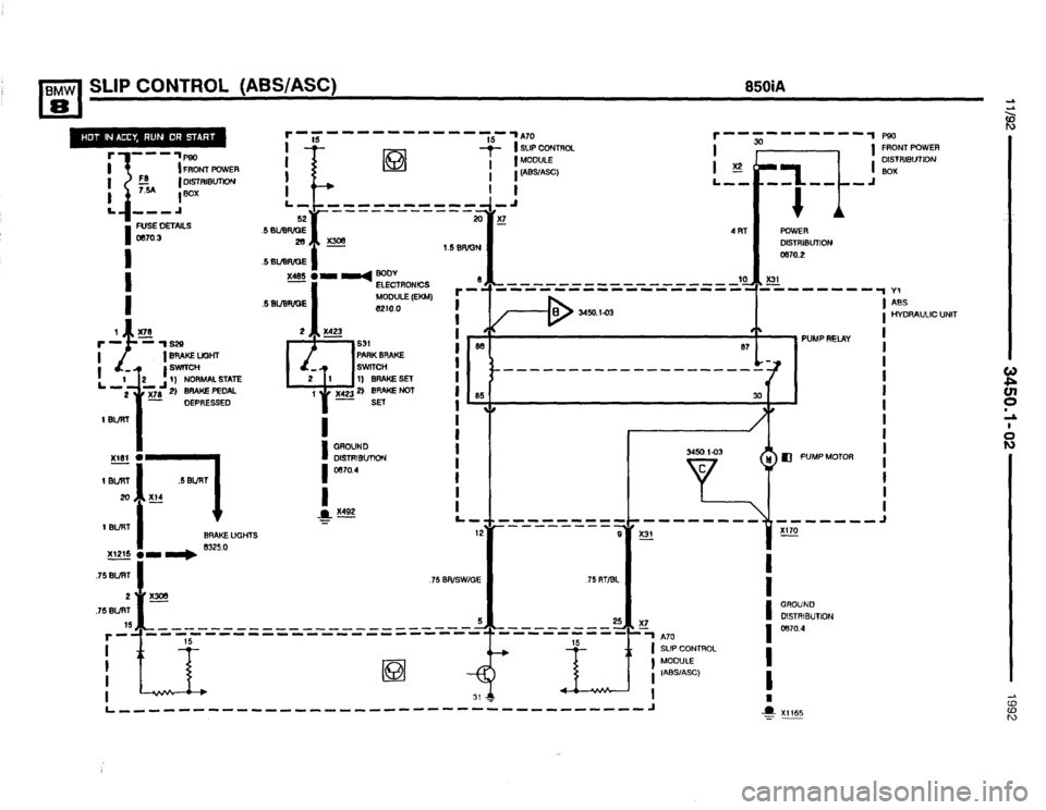 BMW 850i 1992 E31 Electrical Troubleshooting Manual 