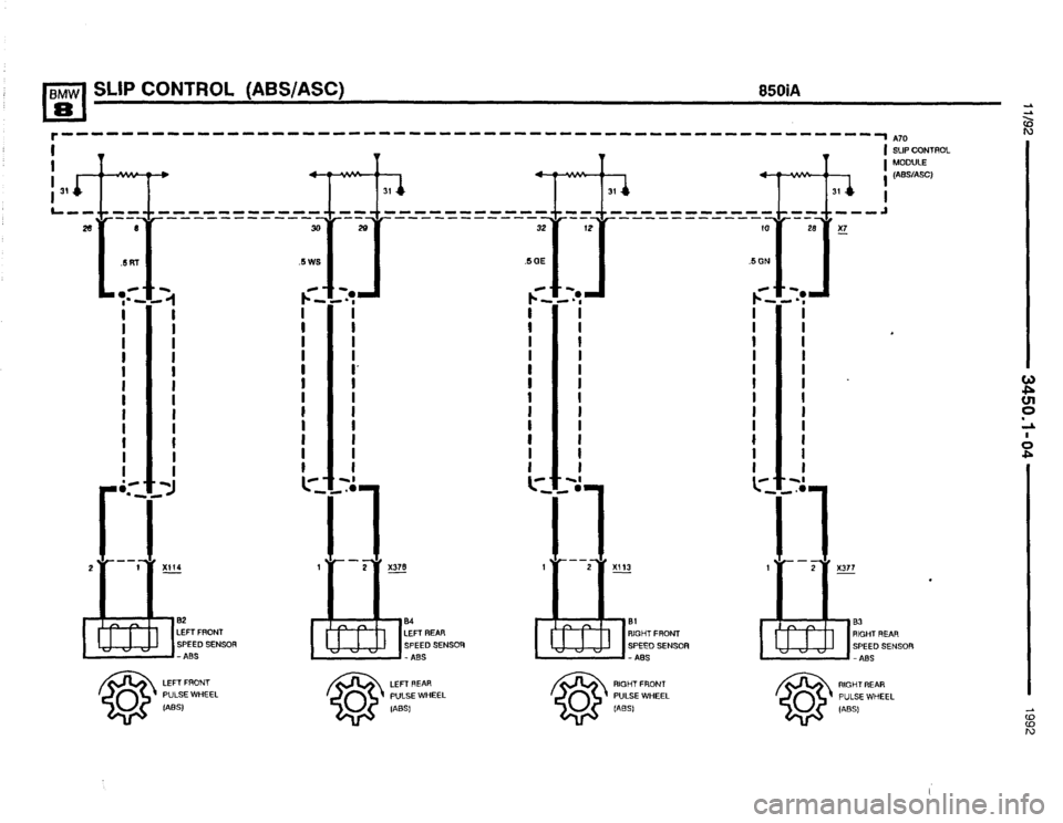 BMW 850i 1992 E31 Electrical Troubleshooting Manual 