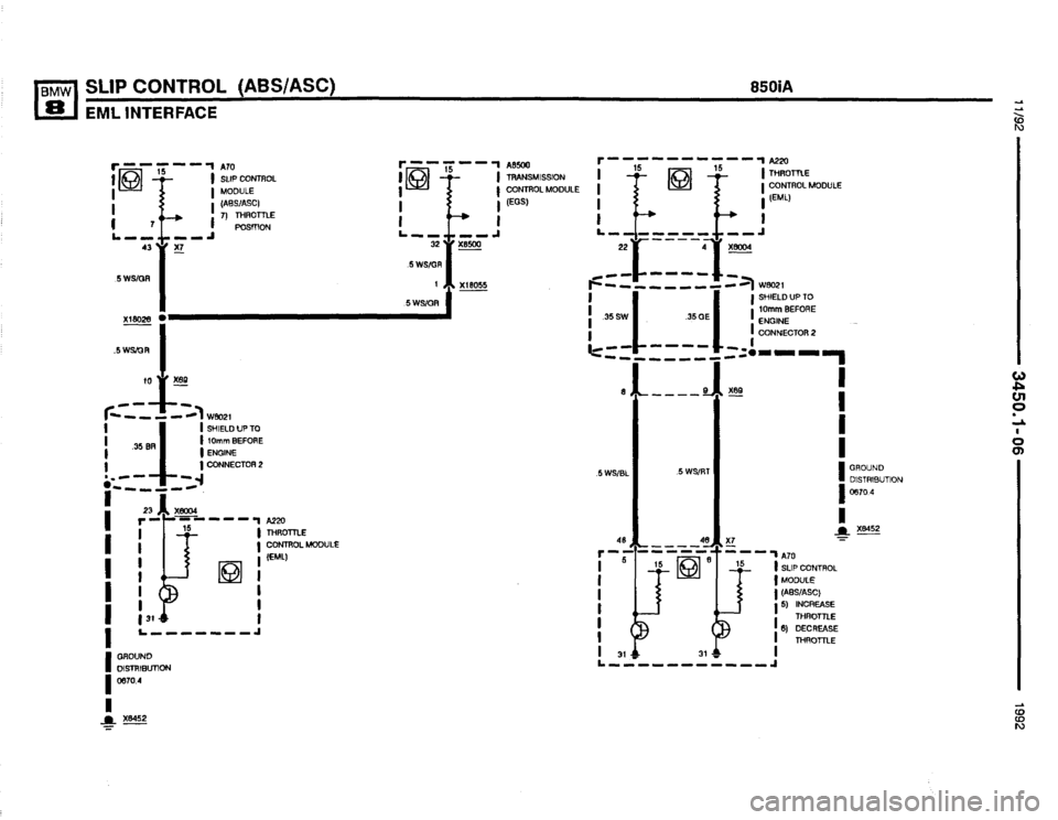 BMW 850i 1992 E31 Electrical Troubleshooting Manual 