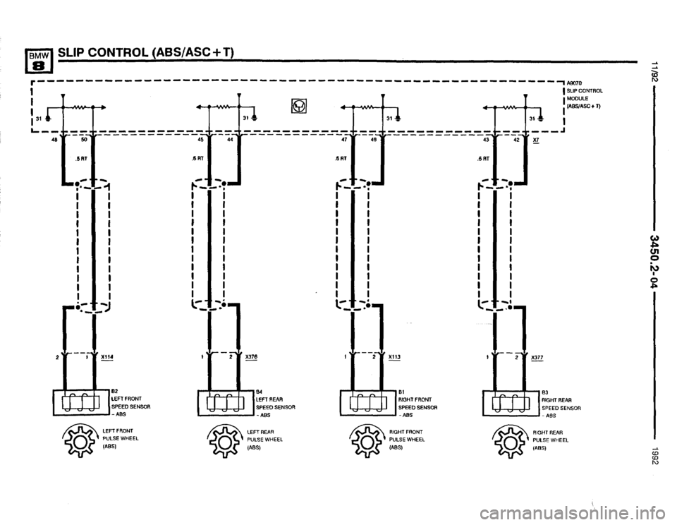 BMW 850i 1992 E31 Electrical Troubleshooting Manual 