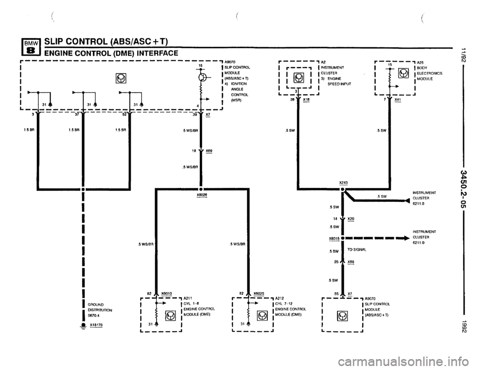 BMW 850i 1992 E31 Electrical Troubleshooting Manual 