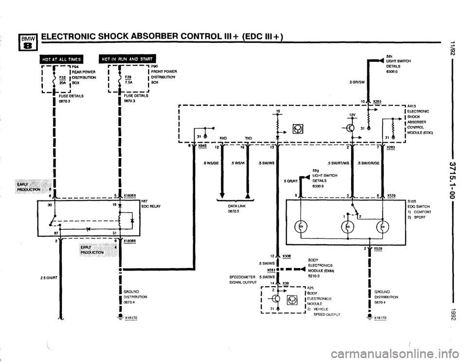 BMW 850i 1992 E31 Electrical Troubleshooting Manual 
