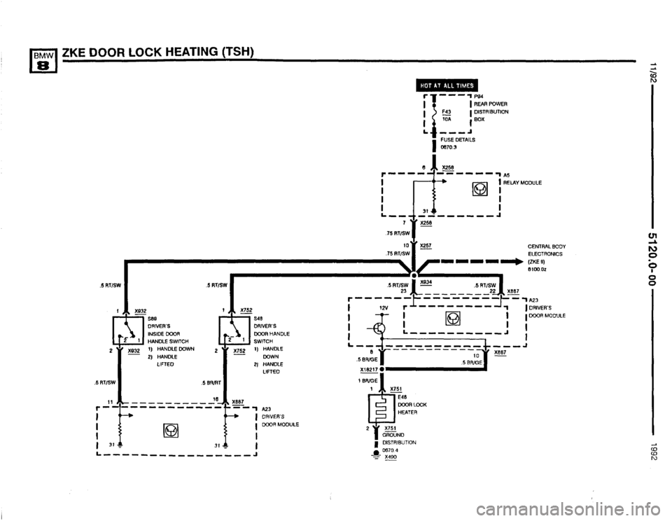 BMW 850i 1992 E31 Electrical Troubleshooting Manual 