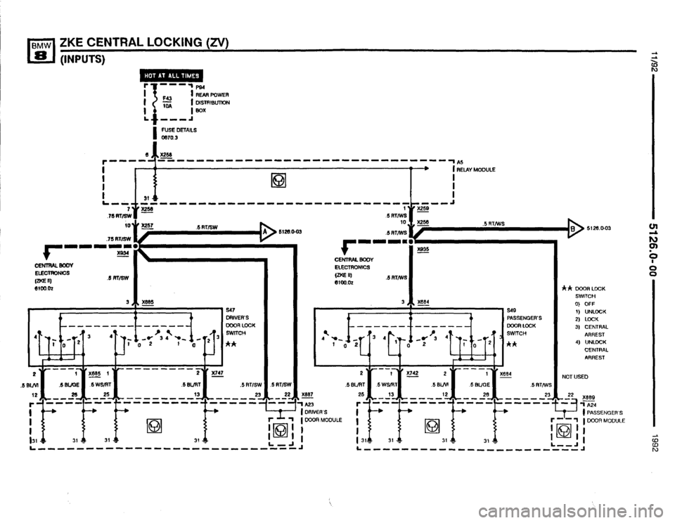 BMW 850i 1992 E31 Electrical Troubleshooting Manual 