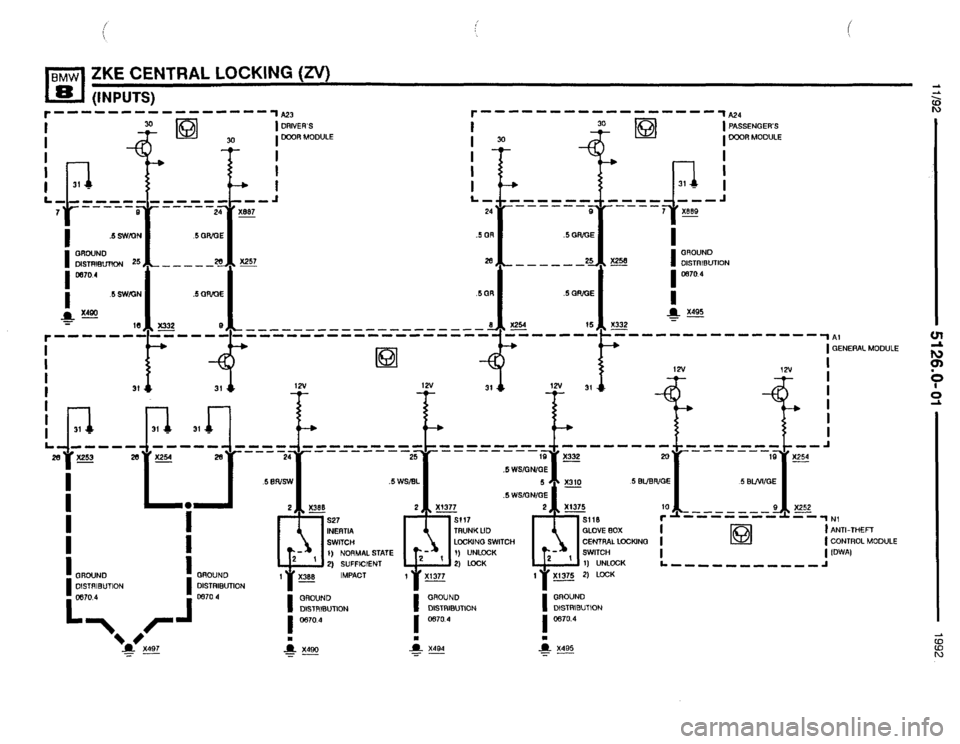 BMW 850i 1992 E31 Electrical Troubleshooting Manual 