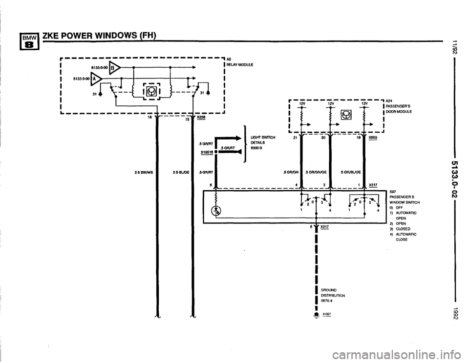 BMW 850i 1992 E31 Electrical Troubleshooting Manual 