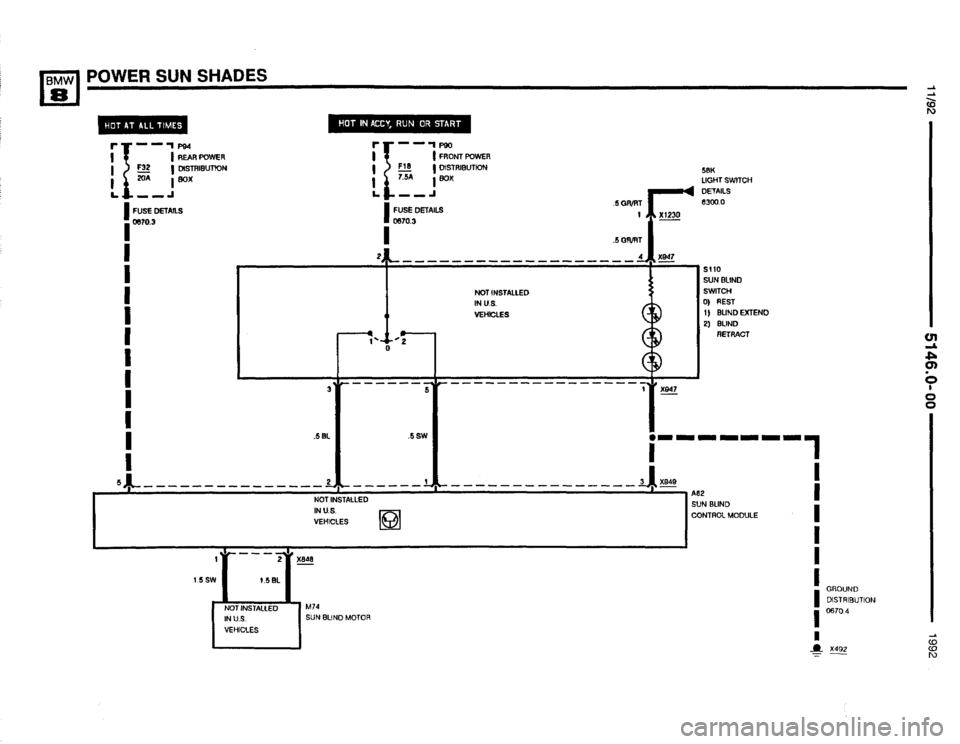 BMW 850i 1992 E31 Electrical Troubleshooting Manual 
