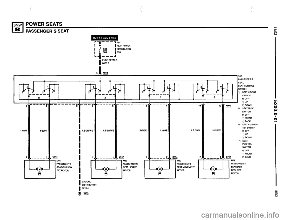 BMW 850i 1992 E31 Electrical Troubleshooting Manual 