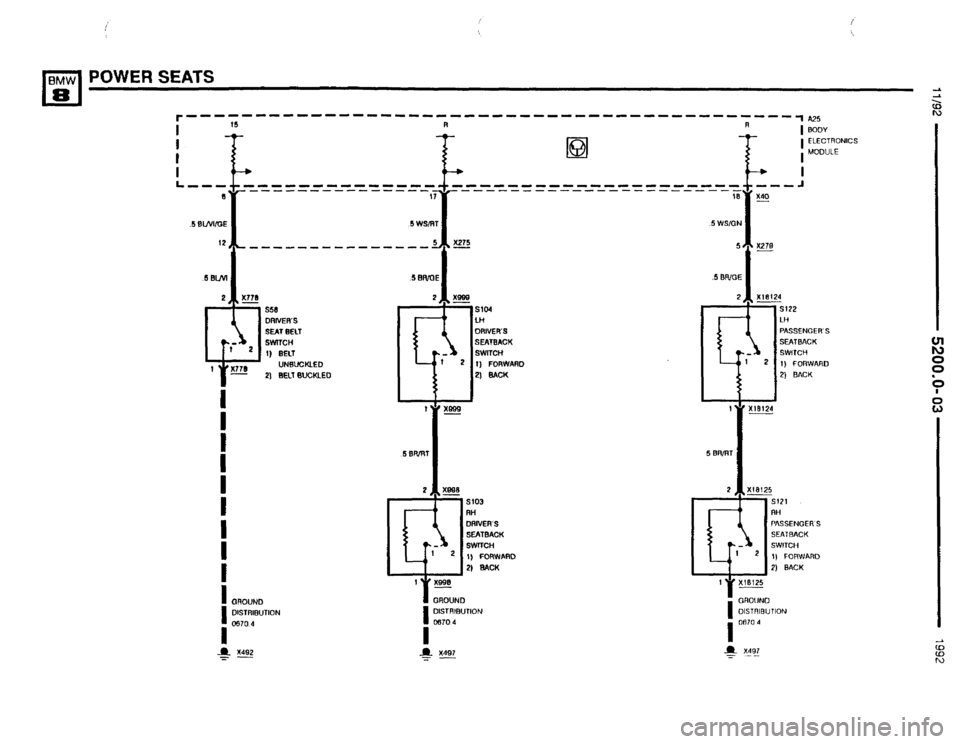 BMW 850i 1992 E31 Electrical Troubleshooting Manual 