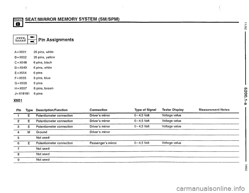 BMW 850i 1992 E31 Electrical Troubleshooting Manual 