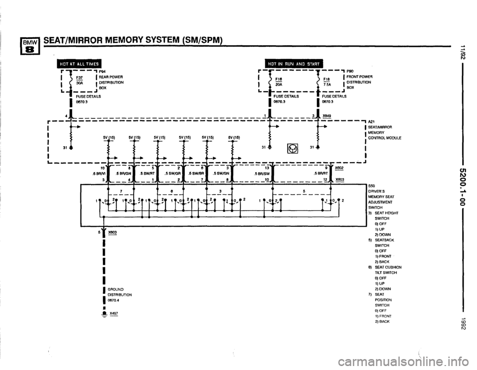 BMW 850i 1992 E31 Electrical Troubleshooting Manual 