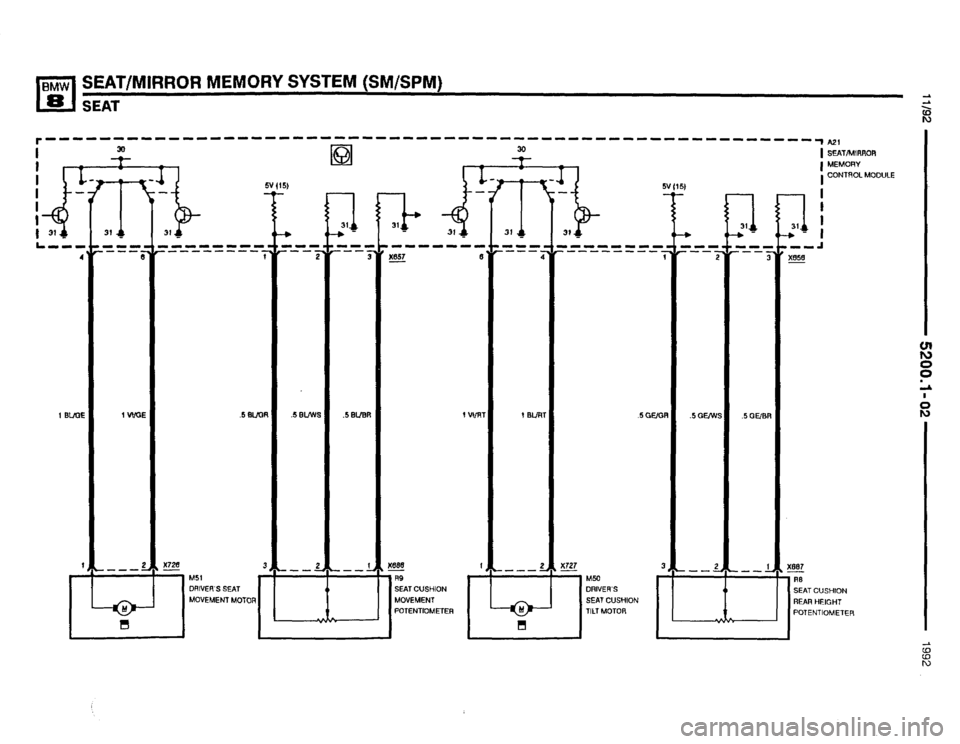 BMW 850i 1992 E31 Electrical Troubleshooting Manual 