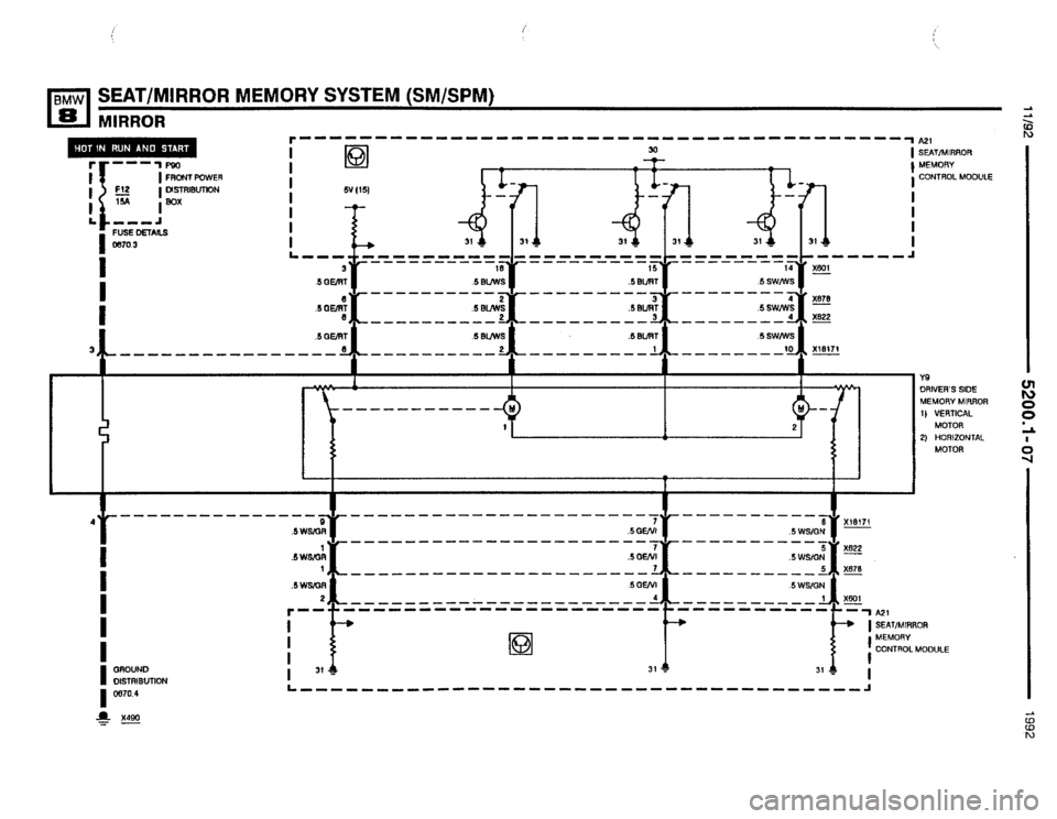 BMW 850i 1992 E31 Electrical Troubleshooting Manual 
