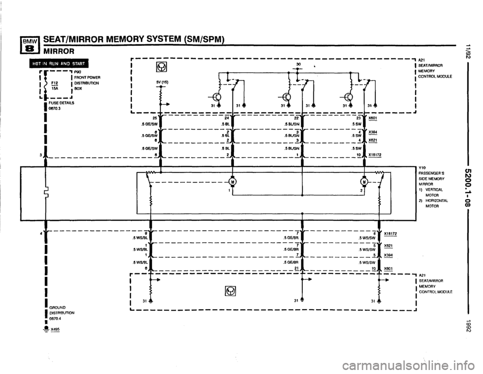 BMW 850i 1992 E31 Electrical Troubleshooting Manual 