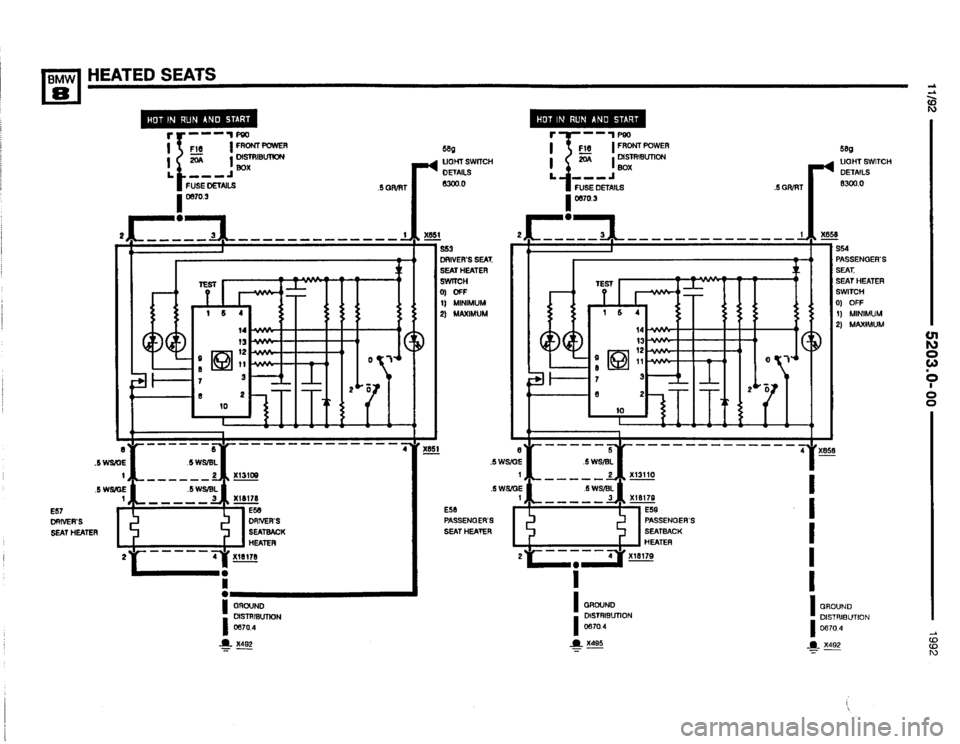 BMW 850i 1992 E31 Electrical Troubleshooting Manual 
