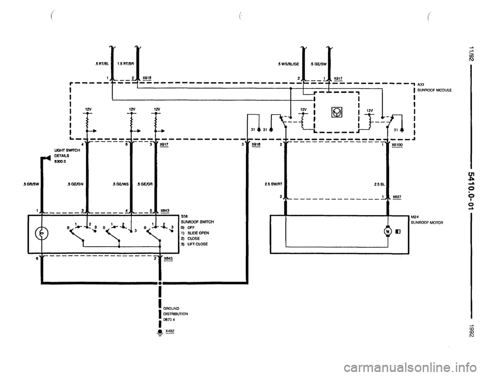 BMW 850i 1992 E31 Electrical Troubleshooting Manual 