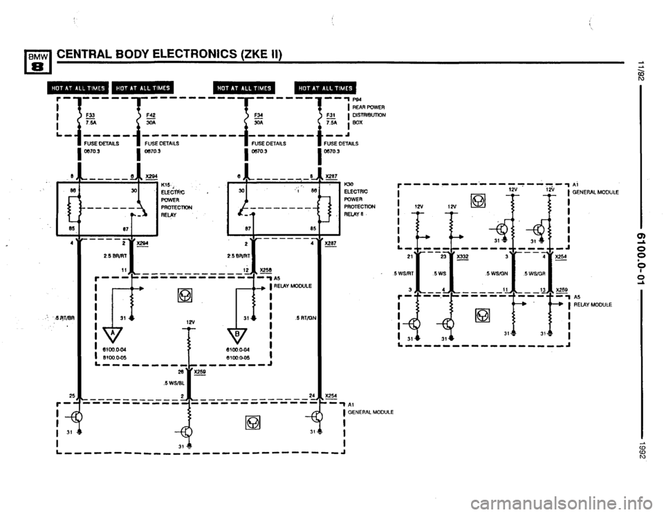 BMW 850i 1992 E31 Electrical Troubleshooting Manual 