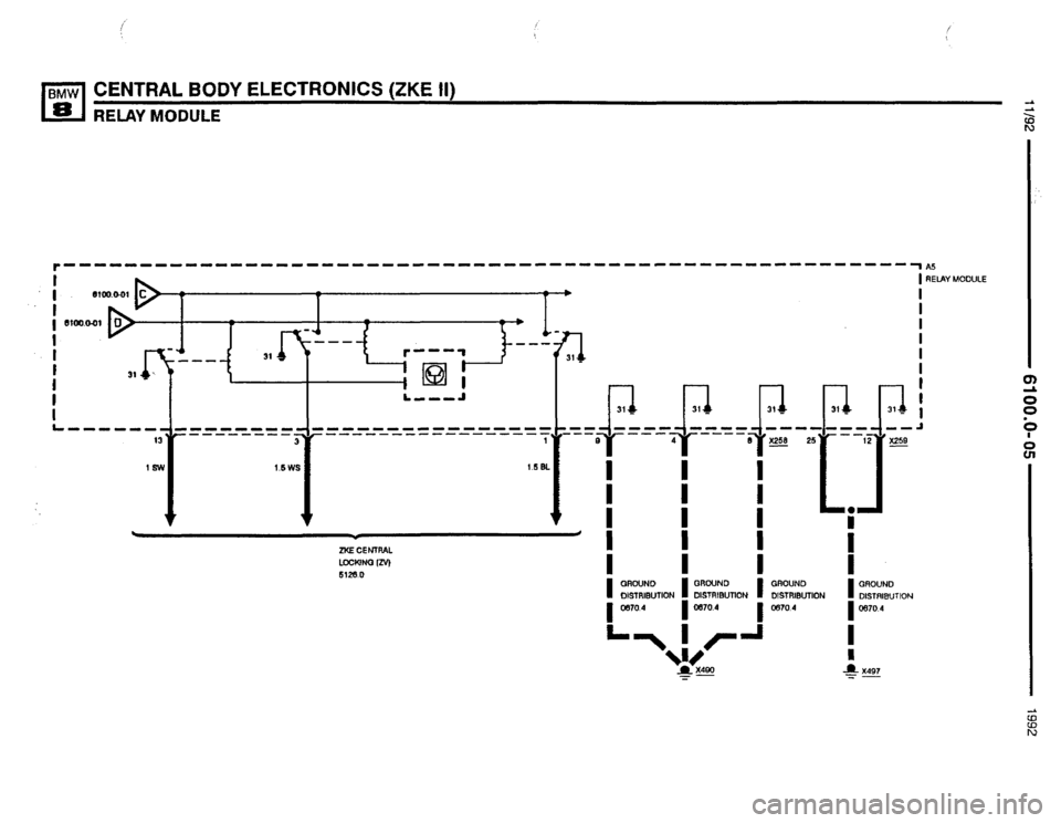 BMW 850i 1992 E31 Electrical Troubleshooting Manual 
