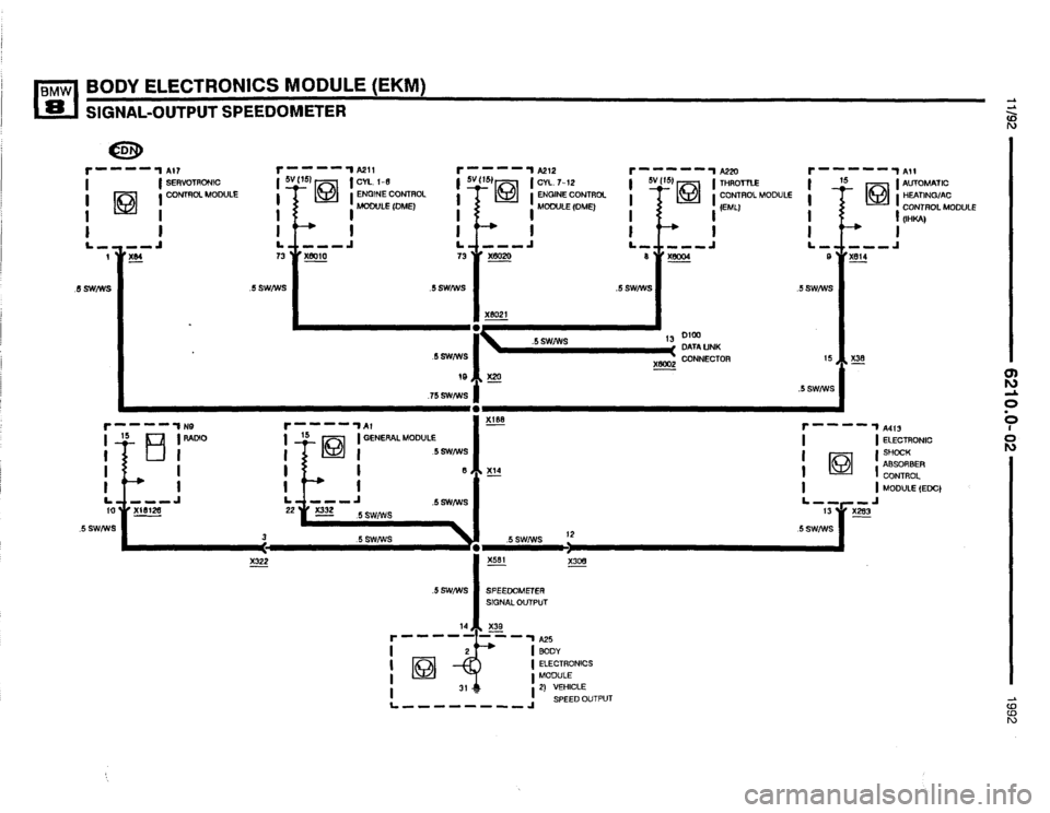 BMW 850i 1992 E31 Electrical Troubleshooting Manual 