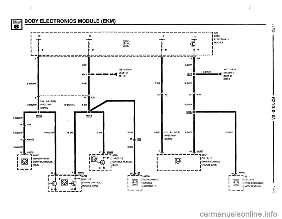BMW 850i 1992 E31 Electrical Troubleshooting Manual 