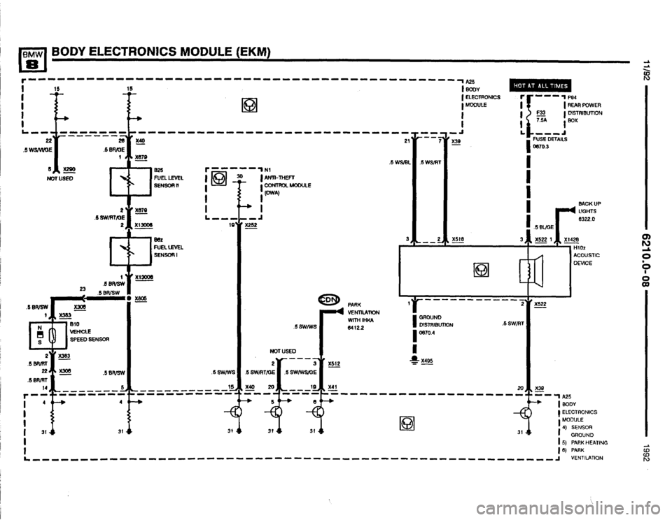 BMW 850i 1992 E31 Electrical Troubleshooting Manual 