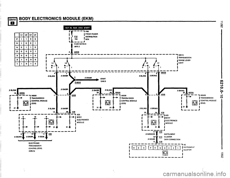 BMW 850i 1992 E31 Electrical Troubleshooting Manual 