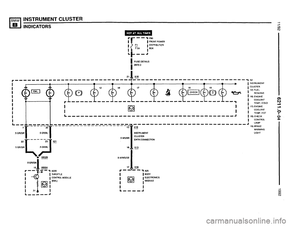 BMW 850i 1992 E31 Electrical Troubleshooting Manual 