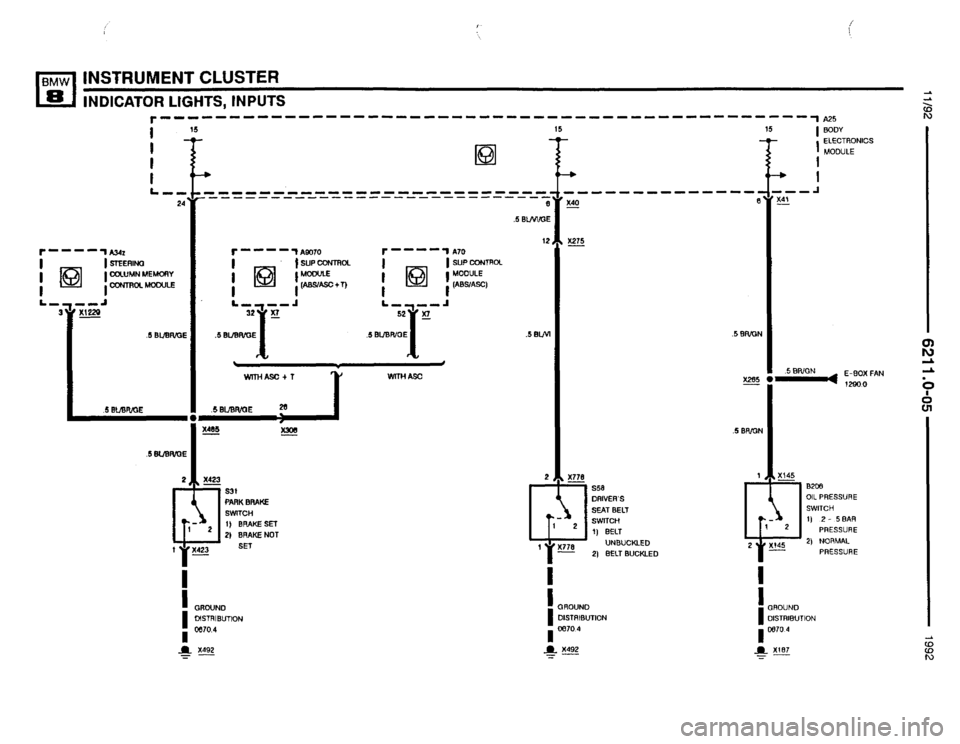 BMW 850i 1992 E31 Electrical Troubleshooting Manual 