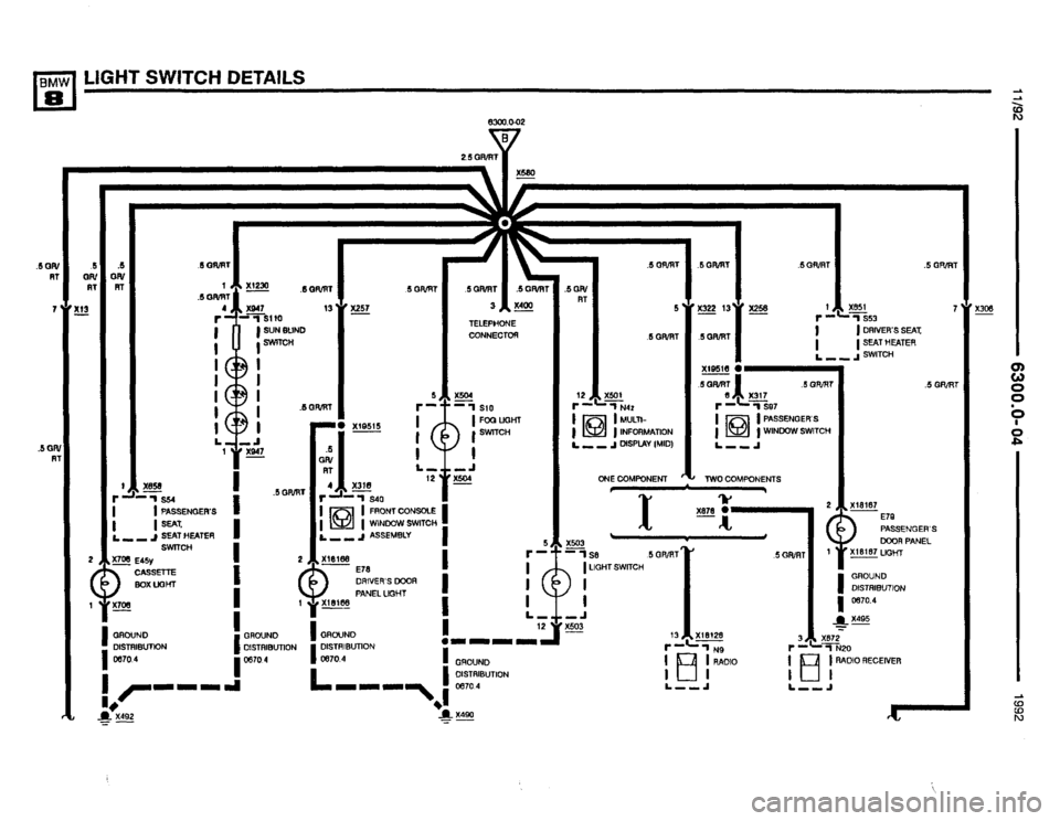 BMW 850i 1992 E31 Electrical Troubleshooting Manual 