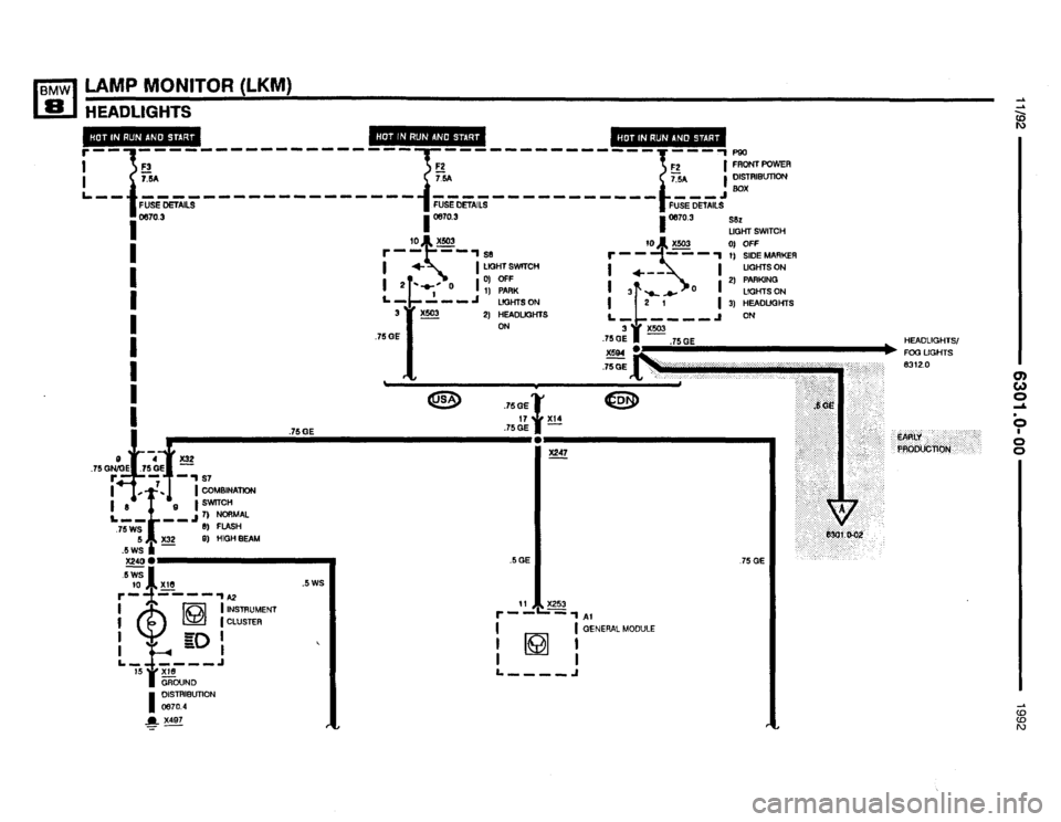 BMW 850i 1992 E31 Electrical Troubleshooting Manual 