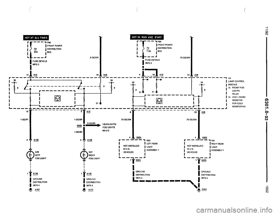 BMW 850i 1992 E31 Electrical Troubleshooting Manual 