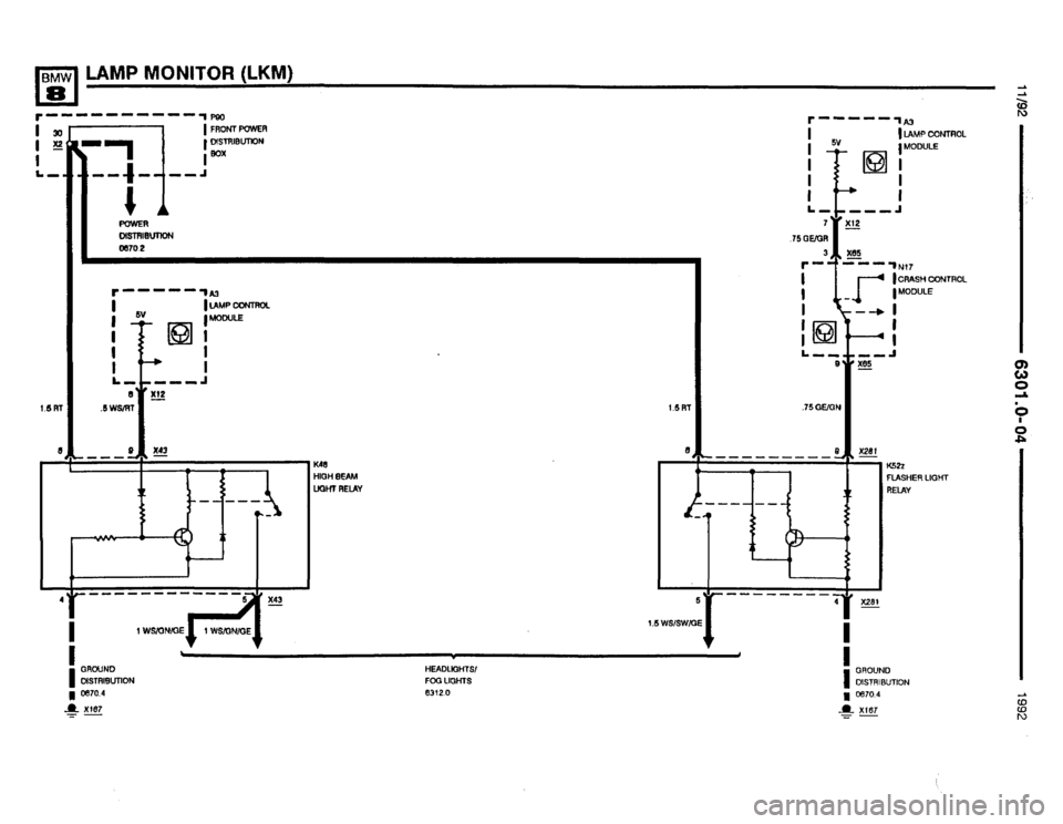 BMW 850i 1992 E31 Electrical Troubleshooting Manual 