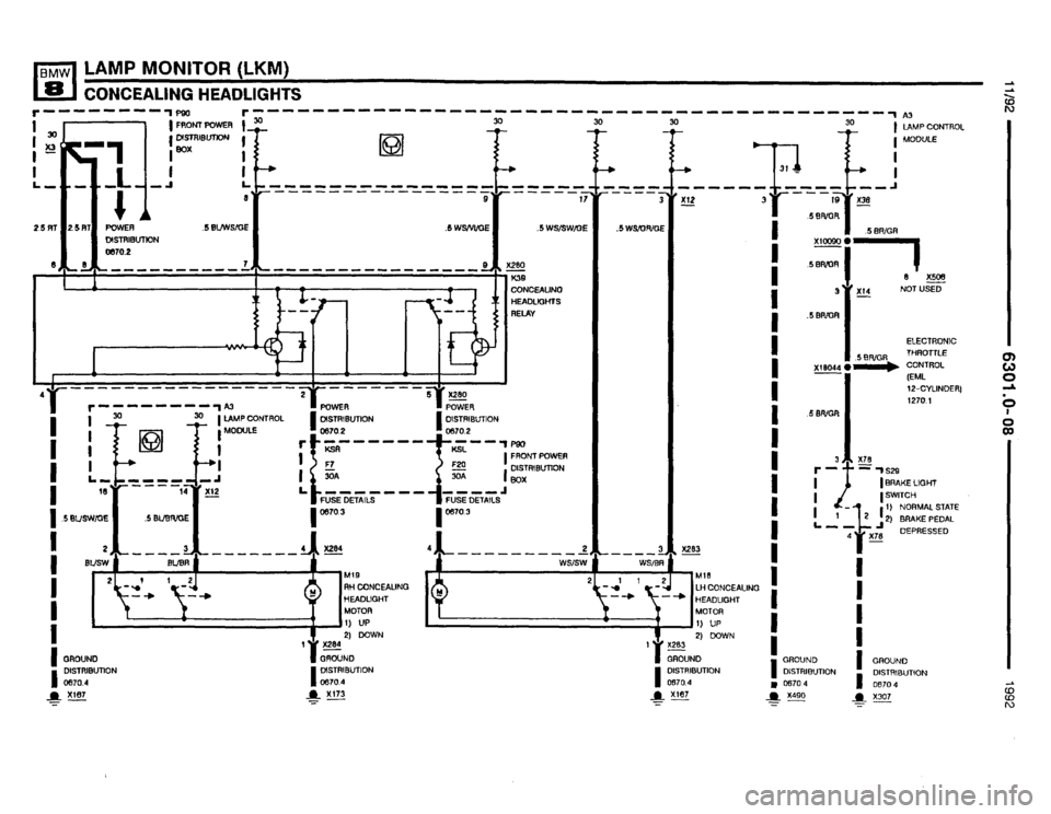 BMW 850i 1992 E31 Electrical Troubleshooting Manual 